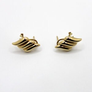Gold Fan Stud Earrings – 10KT Gold