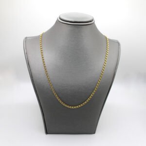 Gold Flat Link Chain Necklace – 14KT Gold