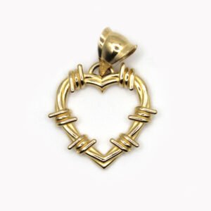 Barbed Heart – 14KT Pendant