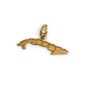 Cuba Map Pendant – 10KT Gold