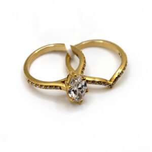 Marquise Bridal Set – 14KT Gold – Size 7