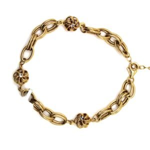 Knot & Link Design – 14KT Gold Women’s Bracelet