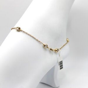 Bezel Set Accents – 14KT Anklet