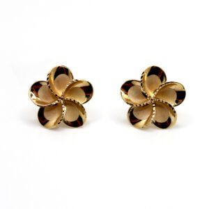 Gold Flower Stud Earrings – 14KT Gold