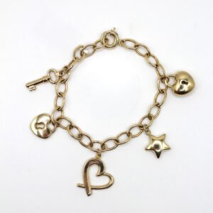 Golden Heart Lock - 14 KT Bracelet