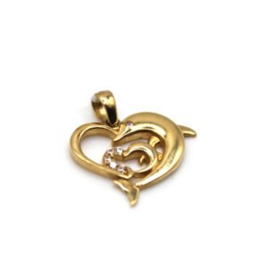 Dolphin Heart – 14KT Pendant