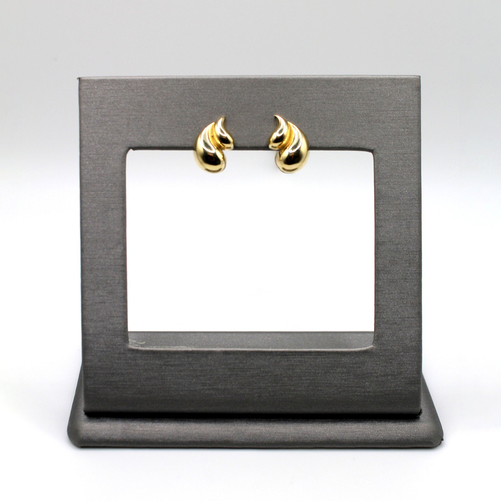 Sculpted Flame Design – 10KT Gold Women’s Earrings - Image 2