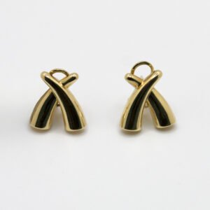 Polished X Stud Earrings – 10KT Gold