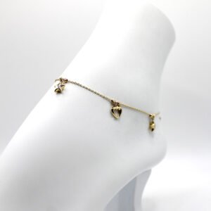 Charming Hearts & Stars – 14KT Anklet