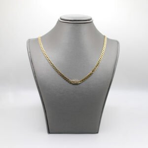 Curb Link Chain with Shimmering Box Lock – 10KT Gold