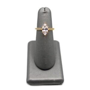Marquise Accent Engagement Ring – 10KT Gold – Size 6 3/4