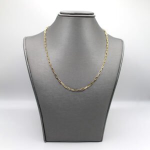 Polished Paperclip Link Chain – 10KT Gold