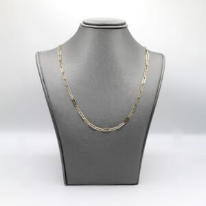 Polished Paperclip Link Chain – 14KT Gold