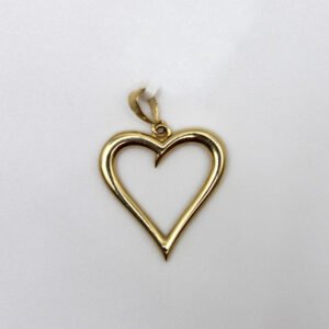 Polished Open Heart Pendant – 10KT Yellow Gold