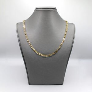 Polished Paperclip Link Chain – 10KT Gold