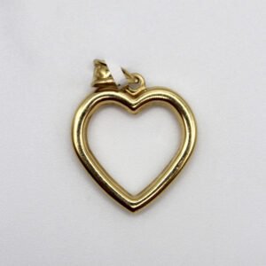 Polished Classic Open Heart Pendant – 10KT Yellow Gold