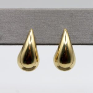 Polished Teardrop Stud Earrings – 10KT Gold