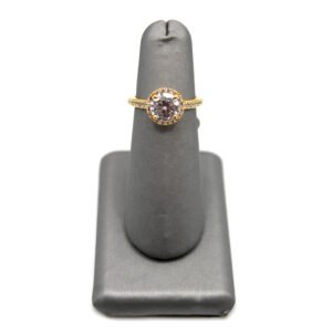 Brilliant Halo Engagement Ring – 10KT Gold – Size 7