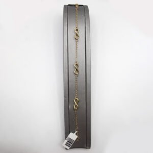 Polished Infinity Station Bracelet – 10KT Yellow Gold