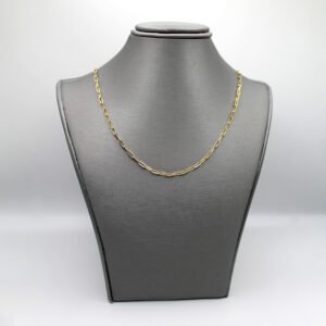 Polished Paperclip Link Chain – 10KT Gold