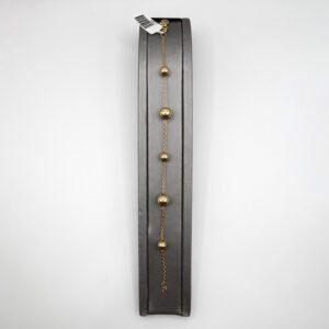 Polished Bead Station Bracelet – 10KT Yellow Gold