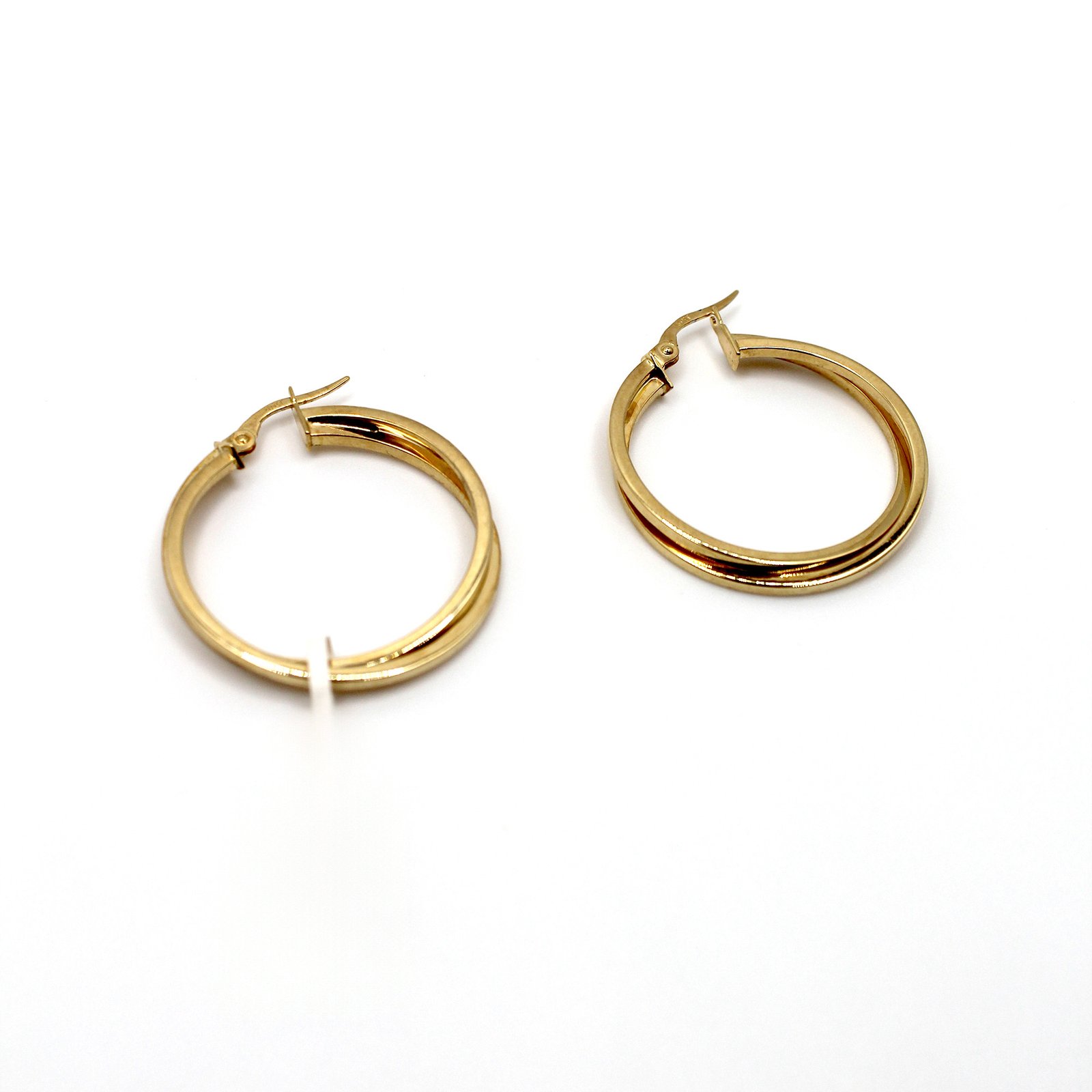 Small Diamond-Cut Twist Huggie – 10KT Gold Women’s Earrings - Image 2