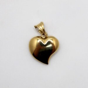 Classic Puffed Heart Pendant – 10KT Gold