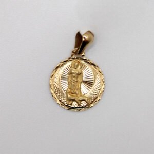 Circular Diamond-Cut San Lazaro  Medal – 10KT Gold