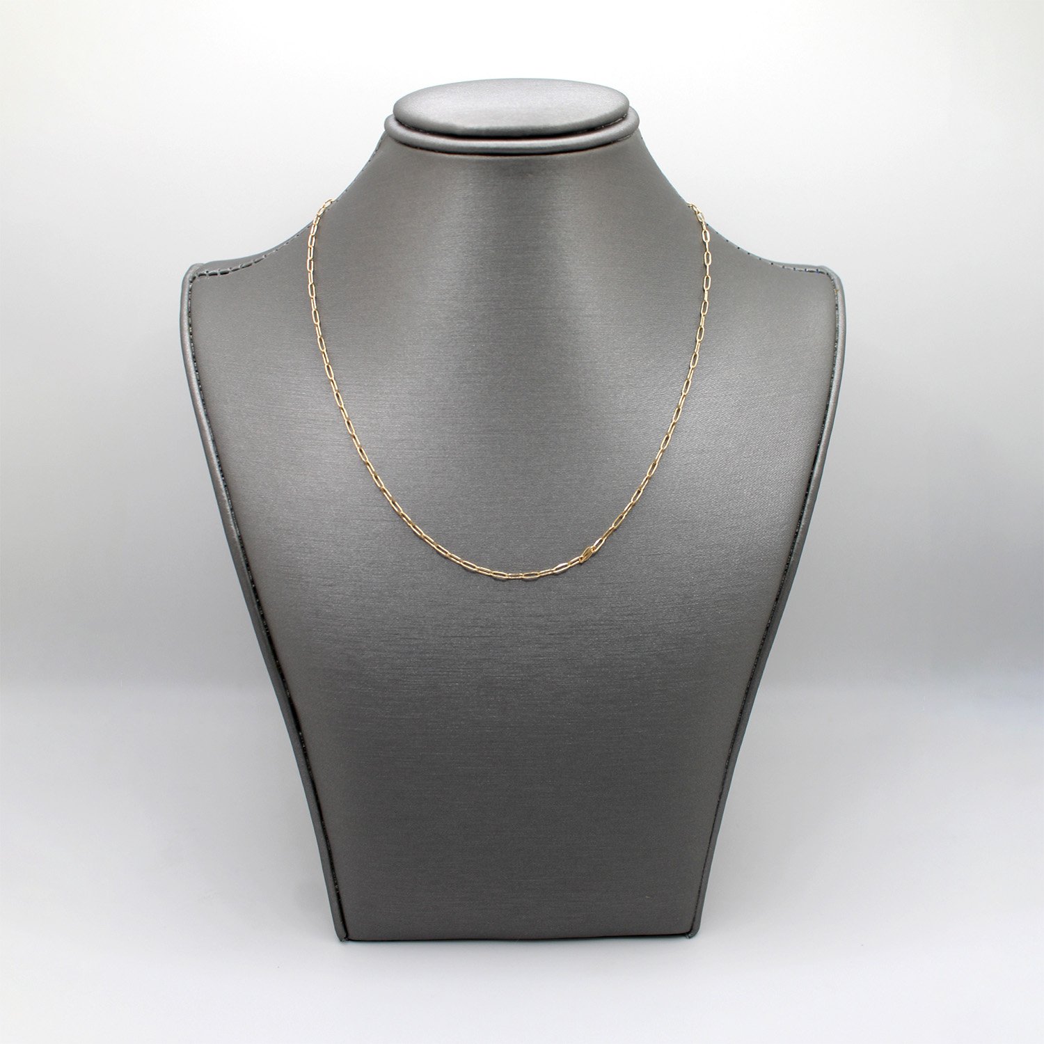 14kt Yellow Gold 1.4mm Paperclip Chain Necklace