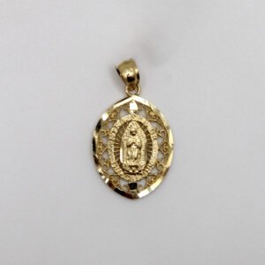 Ornate Filigree Virgen de la Caridad del Cobre Medal – 10KT Gold