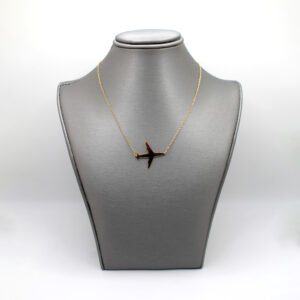 10kt Yellow Gold Airplane Pendant Necklace