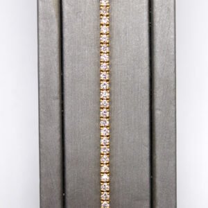 Classic Diamond Tennis Bracelet – 14KT Yellow Gold