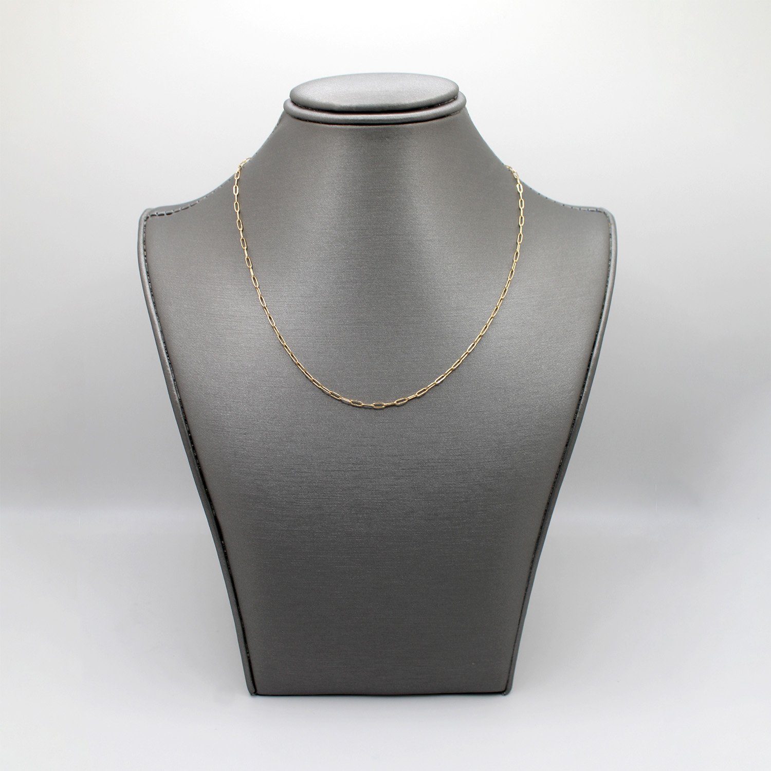 14kt Yellow Gold 1.4mm Paperclip Chain Necklace
