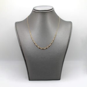 14kt Yellow Gold Beaded Station Necklace