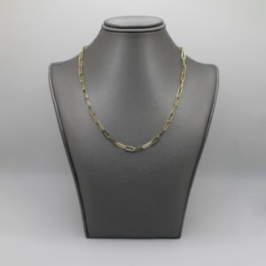 10kt Yellow Gold 2.1mm Paperclip Chain Necklace