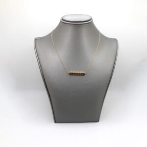 14kt Yellow Gold Geometric Bar Necklace