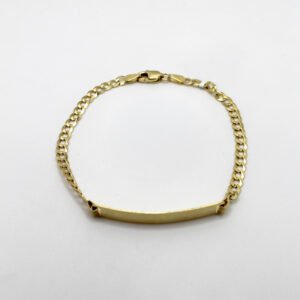 10kt Yellow Gold 3.6mm Curb Link ID Bracelet