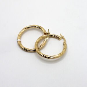 10kt Yellow Gold Twisted Hoop Earrings