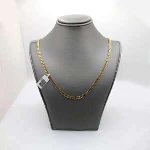 Polished Cuban Link Chain Necklace – 10KT Gold